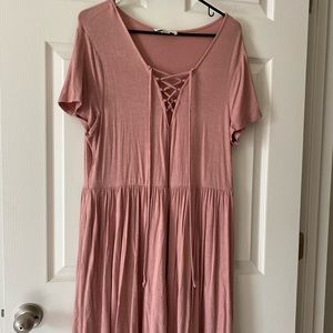 Forever 21 Stretch Rose Pink Dress